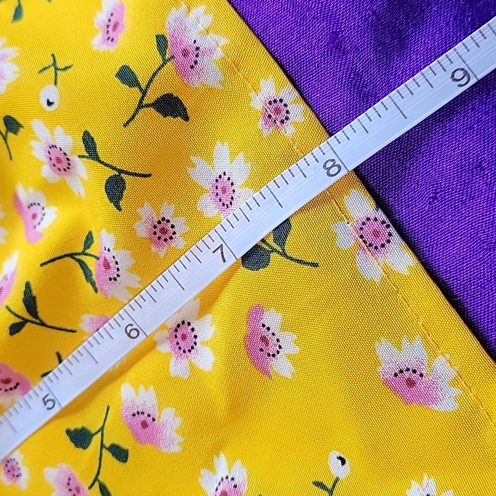 Shein mustard yellow pink floral off shoulder 2 piece set - Picture 9 of 15